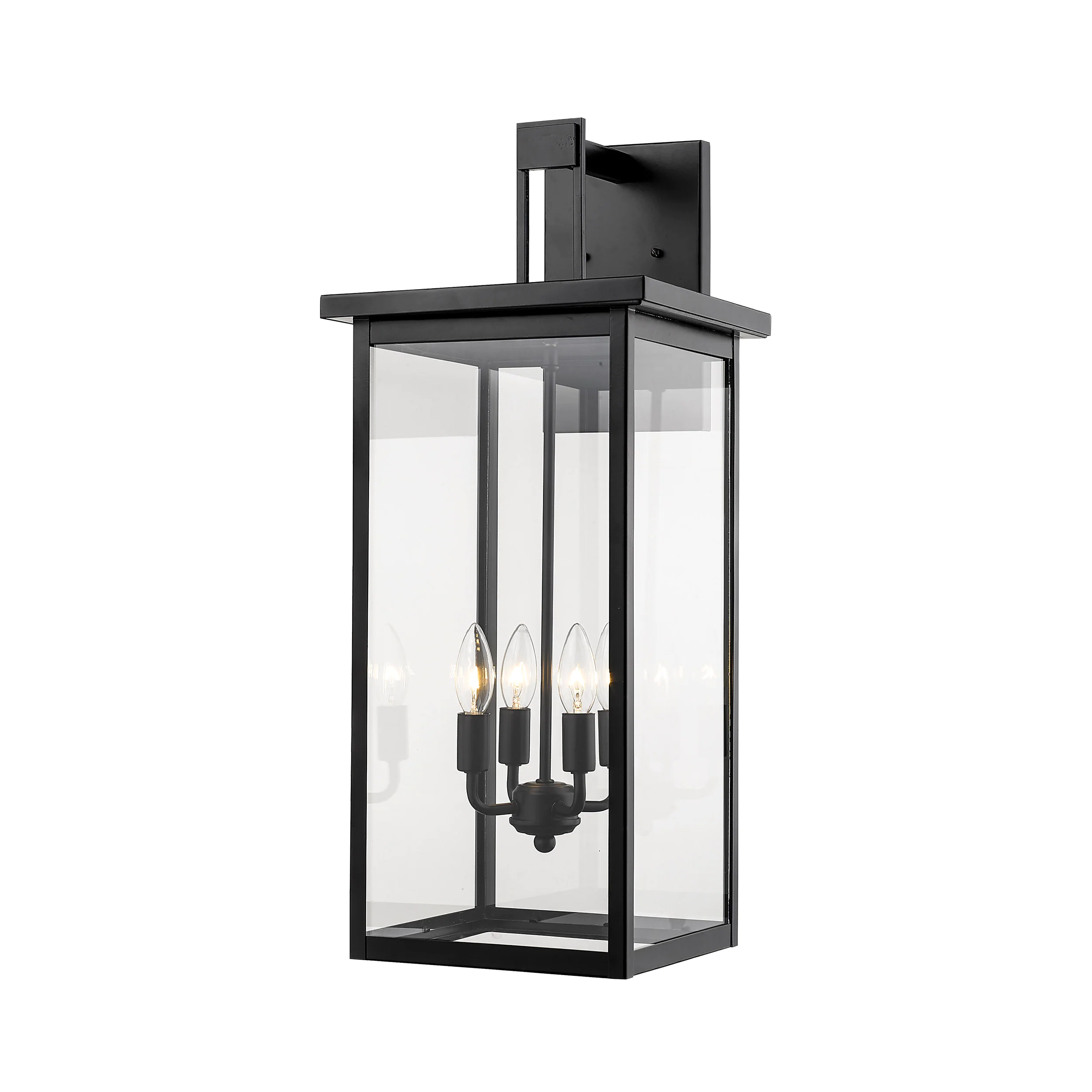 Millennium Lighting 2603-PBK Barkeley 4-Light 27-in Powder Coat Black Dark Sky Outdoor Wall Light