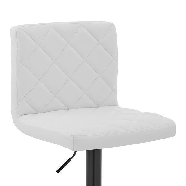 The Duval Adjustable Faux Leather Swivel Bar Stool