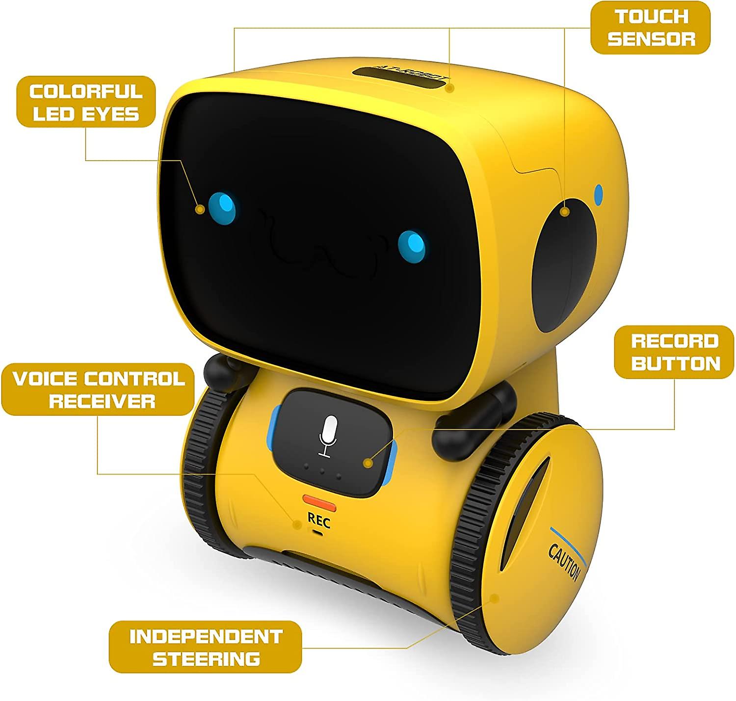 Baicccf Smart Robot Toys For Kids Children， Boys Girls Toys For 3 Years Old Up， Gifts Intelligent Educational Robotic Toy， Voice Control andtouch Sense，