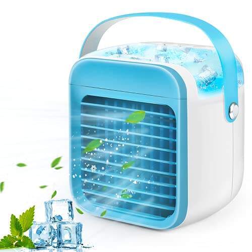 Portable Air Cooler, Mini3 Fan Speed, Desktop Cooling Fan for Room, Home, Office, Dorm Sterilizer, Humidifier & Purifier