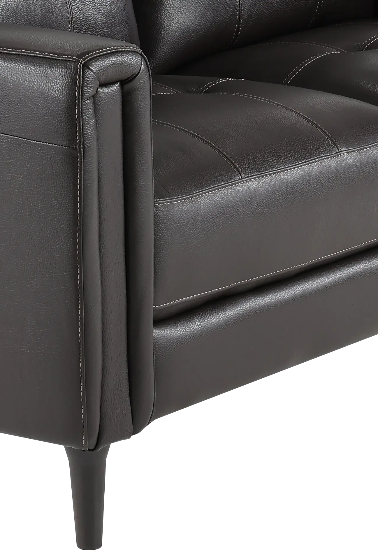 Verona Dark Brown Leather Loveseat