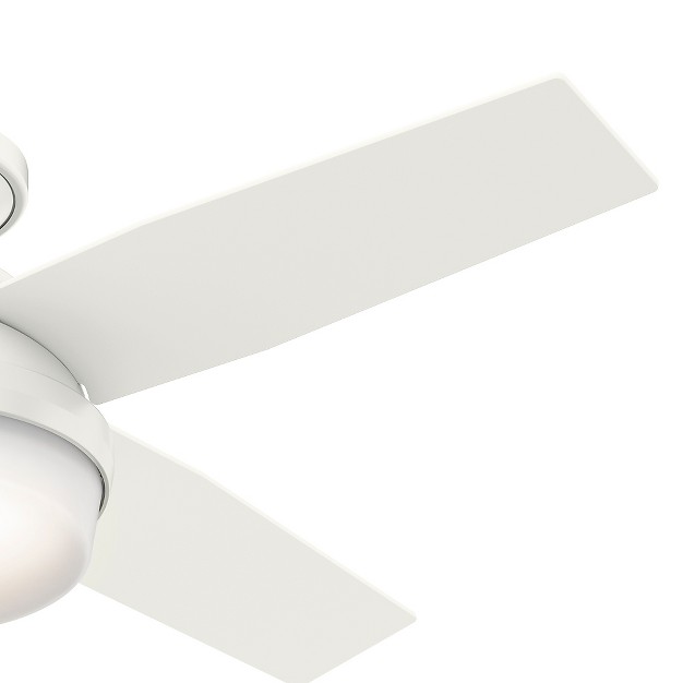 Dempsey Low Profile Ceiling Fan With Remote includes Led Light Bulb Hunter Fan