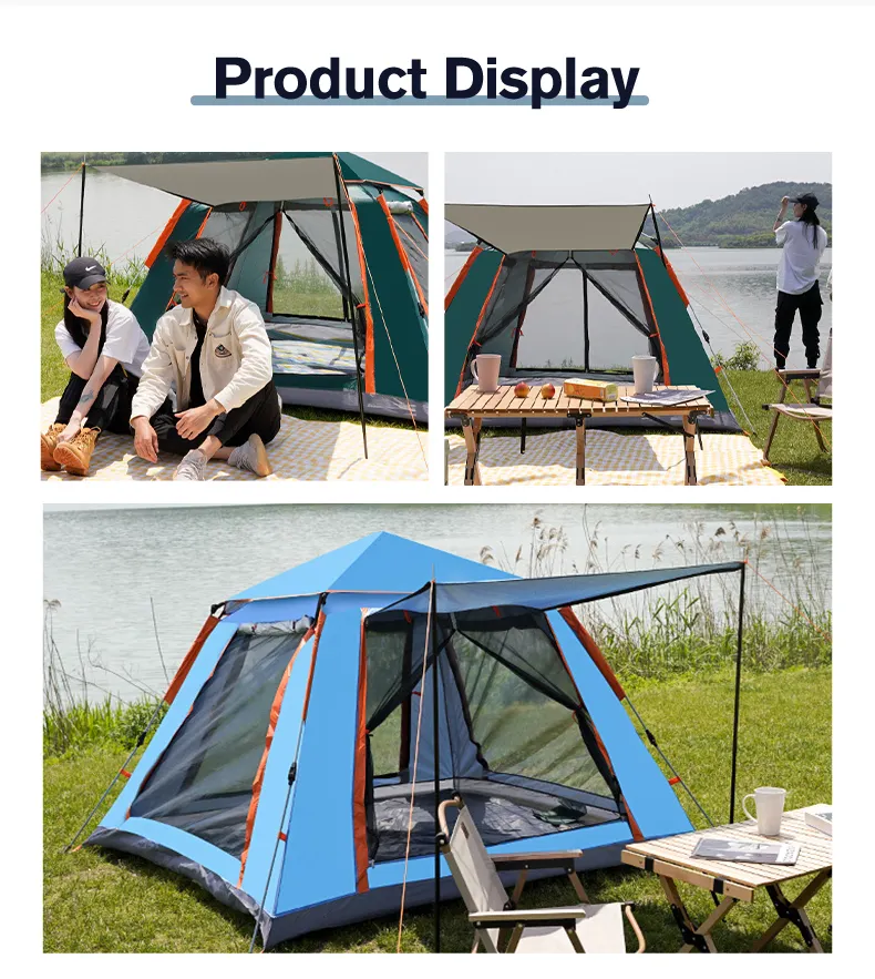 Spacious Family Camping Tent  Roomy Comfortable Shelter Group Hiking Trips Waterproof Tent