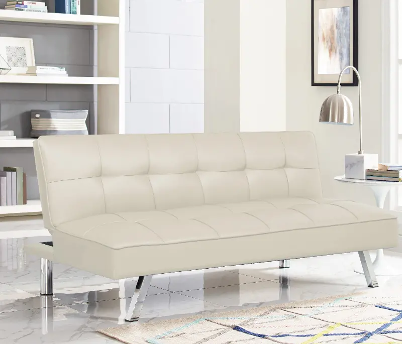 Mia Beige Multi-Functional Sofa Lounger Sleeper by Serta Dream Convertibles