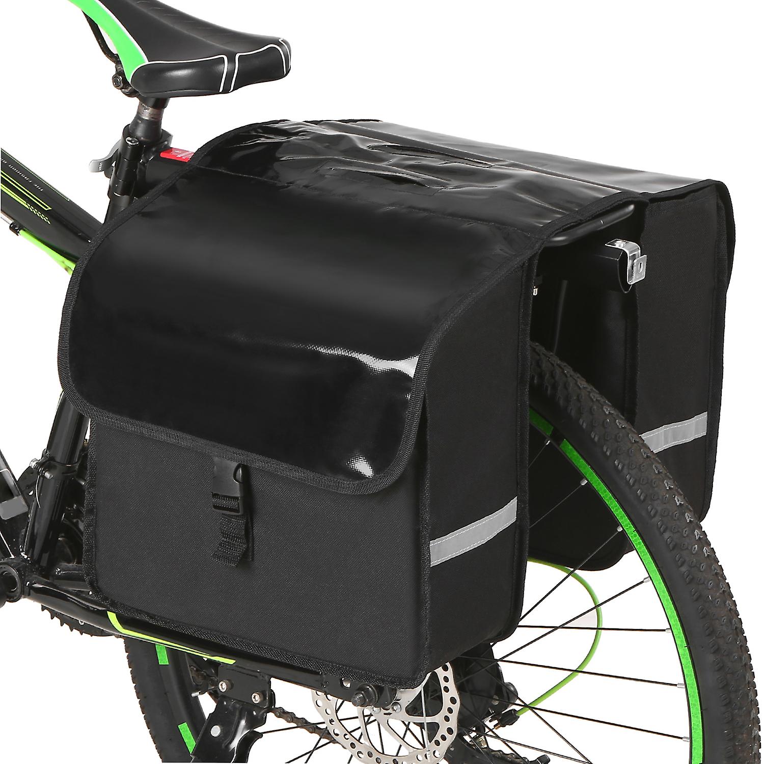 28l Water Resistant Bicycle Rear Seat Carrier Bag Rack Trunk Bags Bike Commuter Bag Pannier