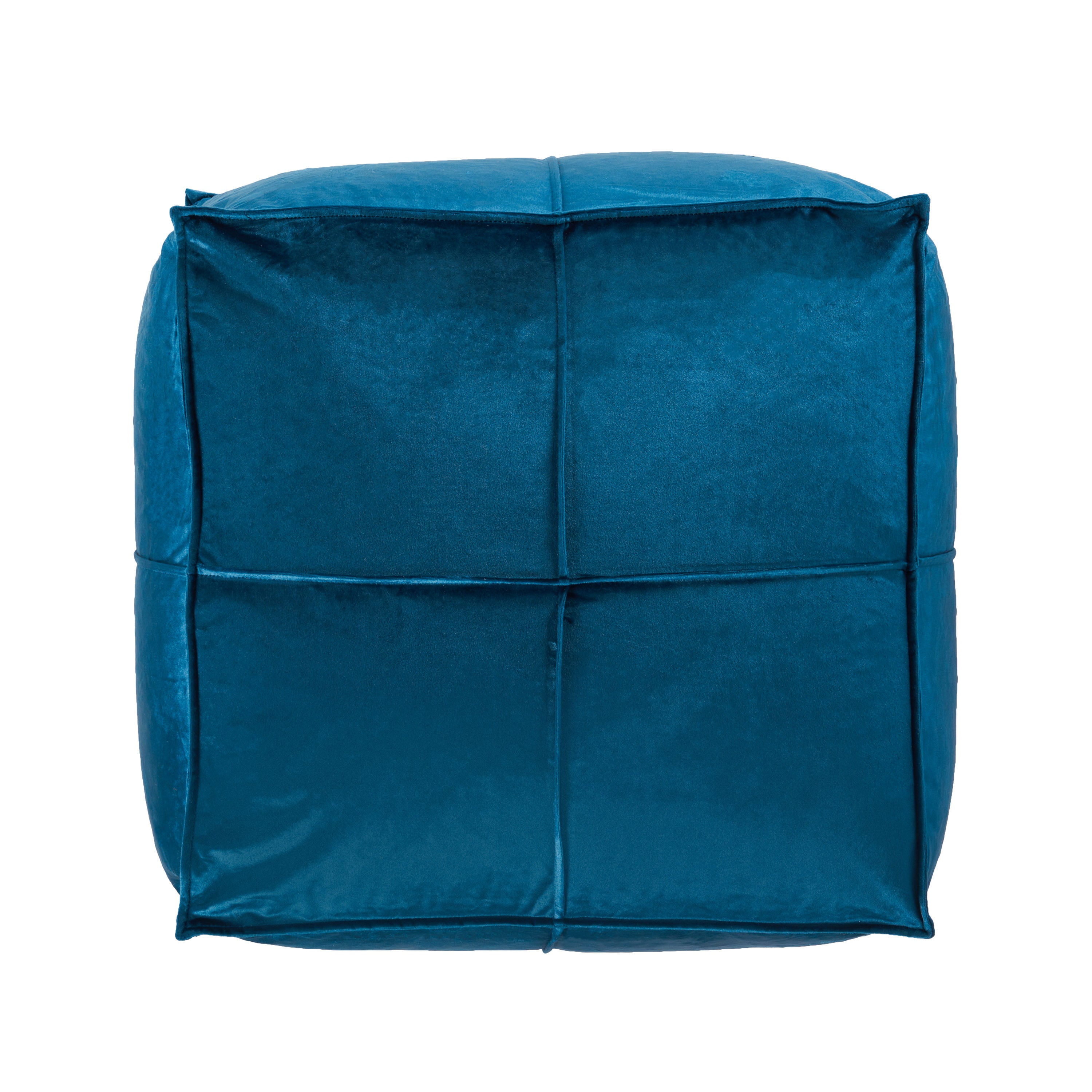 Cytheria Velvet Square Bean Bag Ottoman