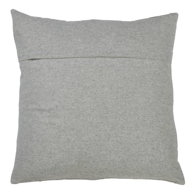 Down Filled Pin tucked Square Throw Pillow Gray Saro Lifestyle