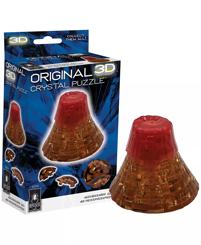 University Games Bepuzzled 3D Crystal Puzzle Volcano  40 Pieces