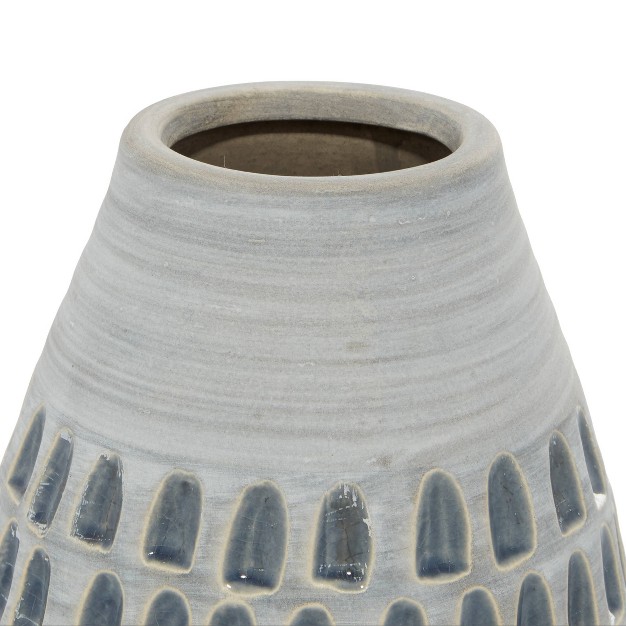 Set Of 2 Ceramic Vase Gray Shopsmaniay