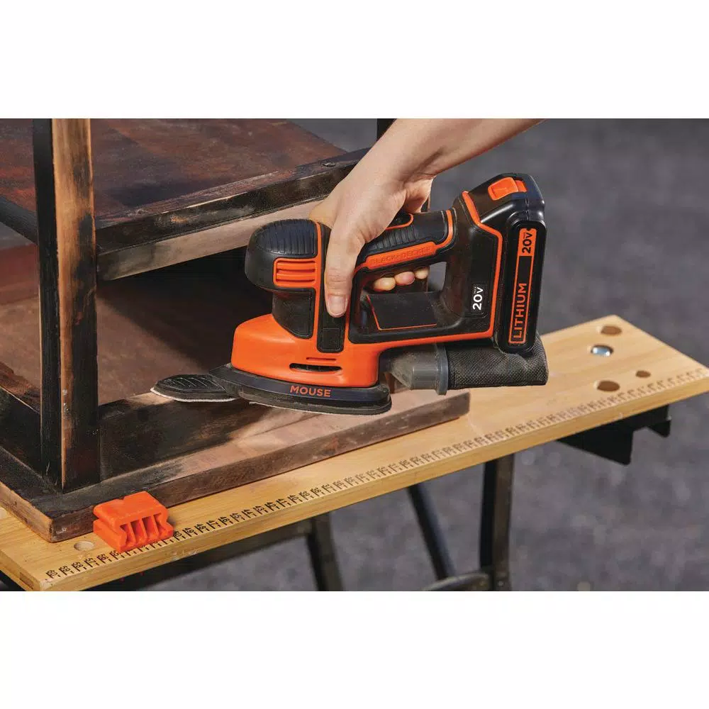 BLACK+DECKER 20-Volt MAX Lithium-Ion Cordless Mouse Sander with 1.5 Ah Battery and Charger and#8211; XDC Depot