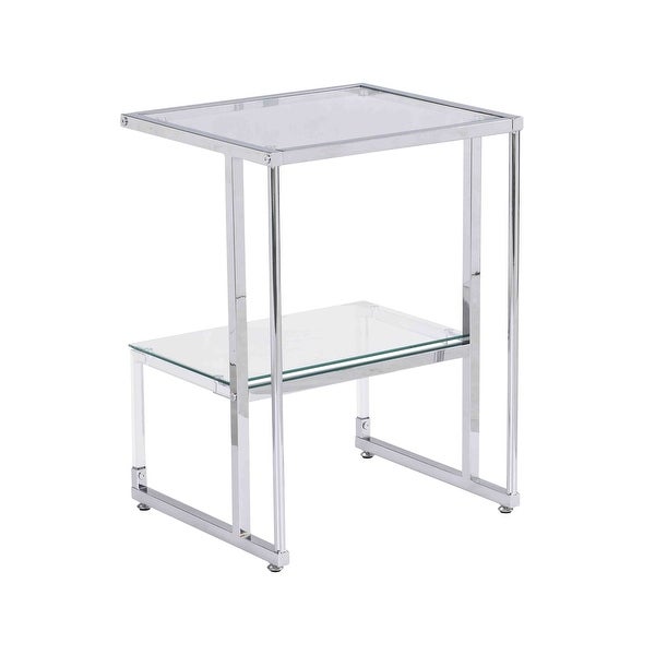 2-Tier Acrylic Glass End Table