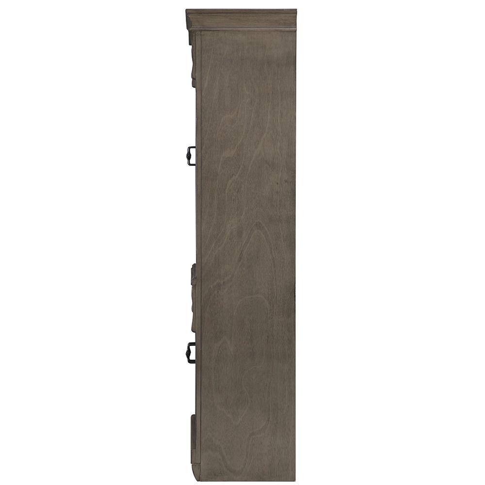 Home Decorators Collection Naples 24 in. W x 74 in. H x 17 in. D Bathroom Linen Cabinet in Distressed Grey NADGL2474