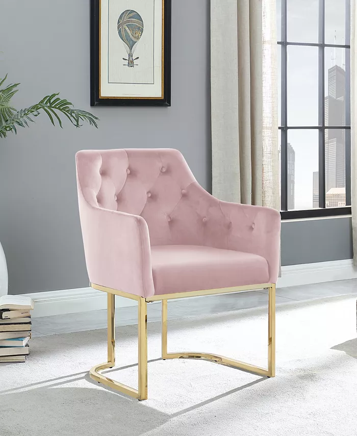 Best Master Furniture Lana 35 Velvet Tufted Arm Chair