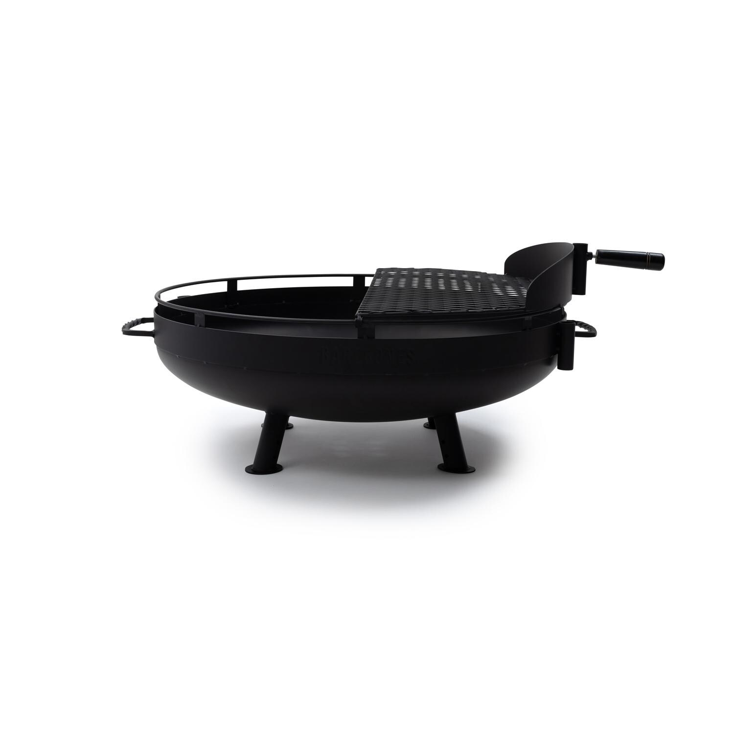 Barebones Living Cowboy 30-Inch Fire Pit Grill w/ Adjustable Grill Grate