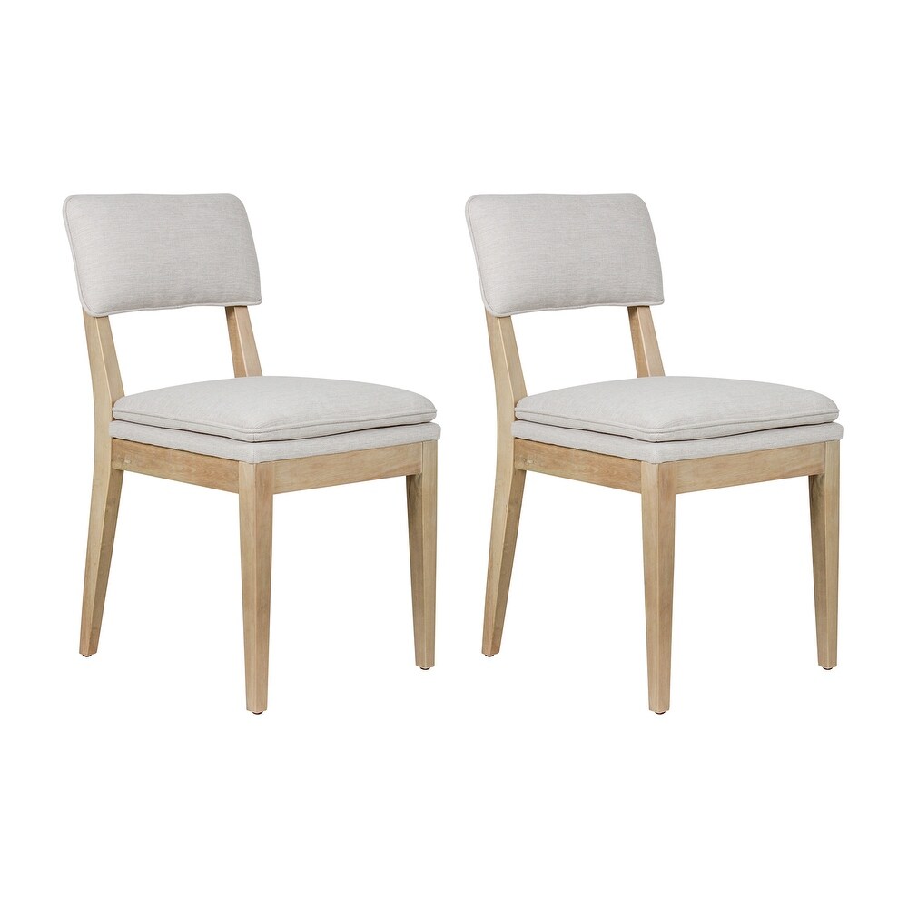 East at Main Solid Wood Upholstered Dining Chairs (Set of 2)