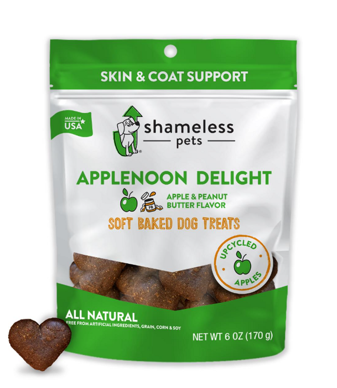 Shameless Pets Applenoon Delight Soft-Baked Dog Treats， 6oz.