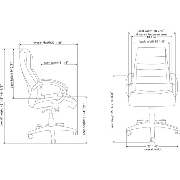 Lorell Deluxe High-back Leather Chair