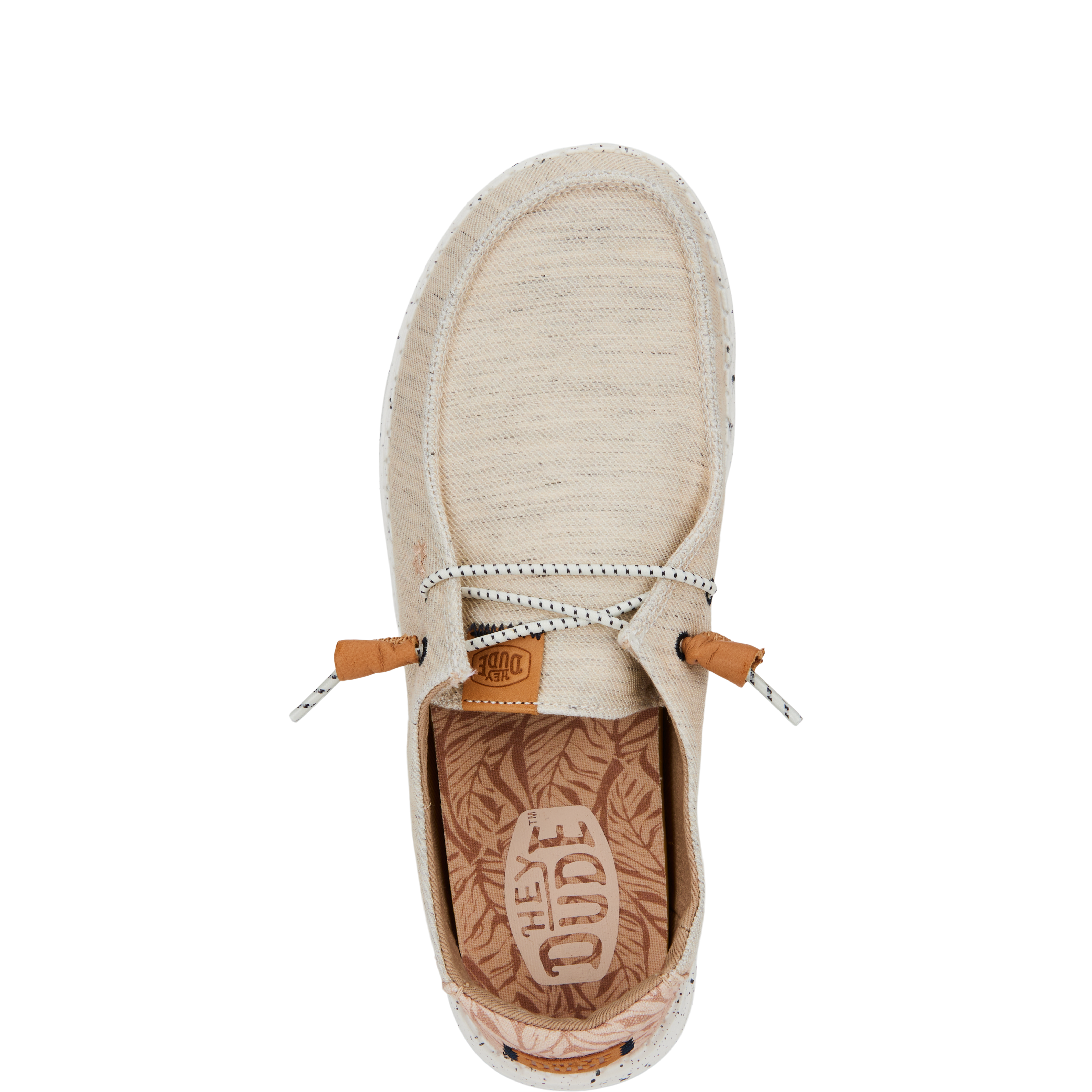 Wendy Heathered Slub Tropical - White