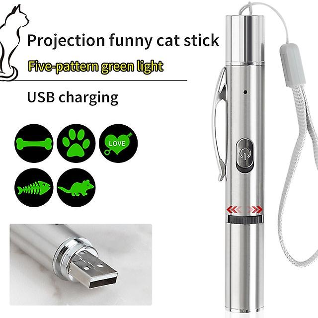 Laser Sight Pointer Projection Cat Accessories Cat Toy Usb Charging Funny Cat Stick Kitten Interactive Cat Scratching Supplies