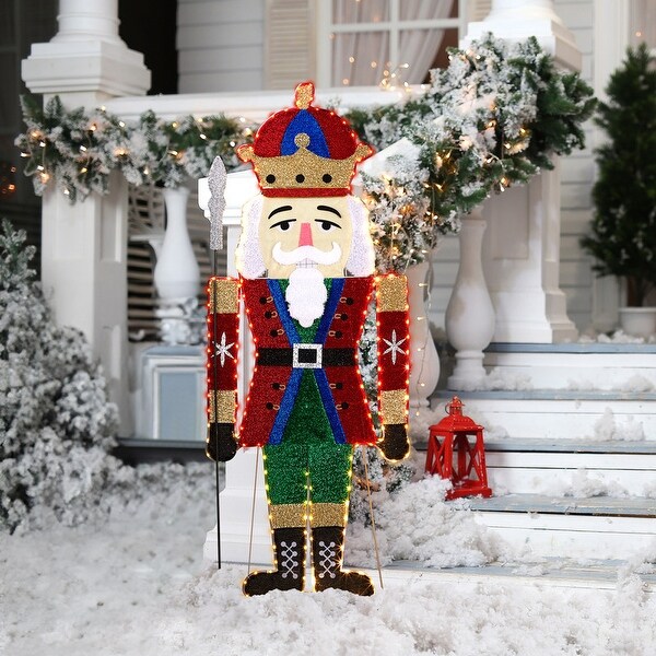 2D Nutcracker Christmas Yard Lighted Decoration