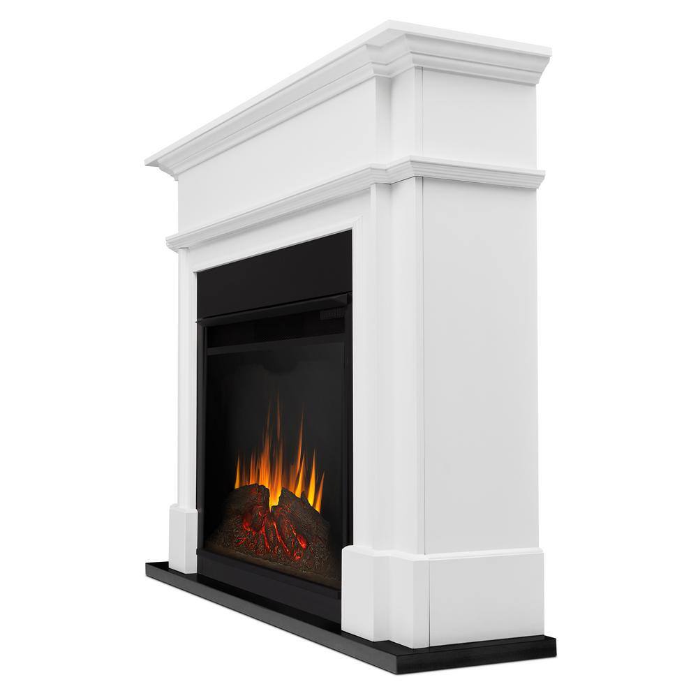 Real Flame Harlan Grand 55 in. Electric Fireplace in White 8060E-W