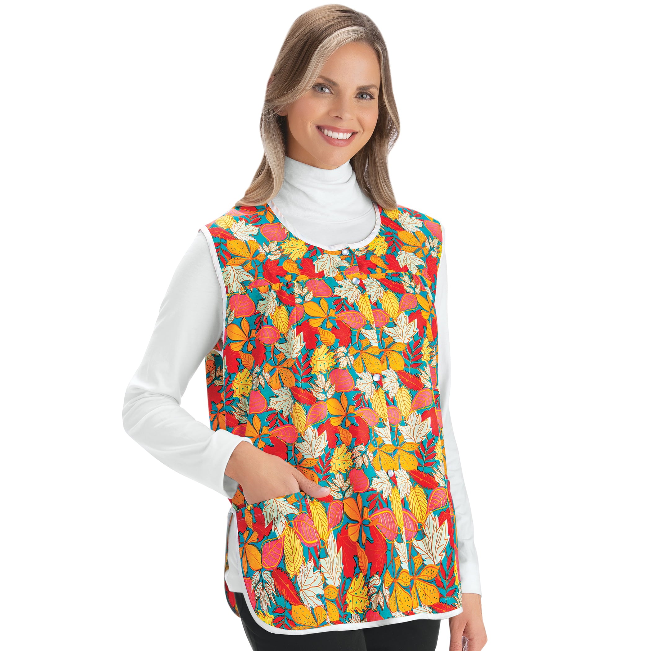 Fall Leaves Seasonal Cobbler Kitchen Apron with Pockets