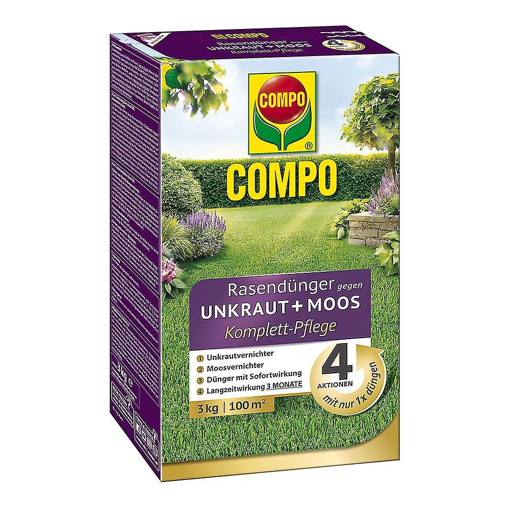 COMPO Floranid?? Lawn against weeds + moss complete care， 3 kg