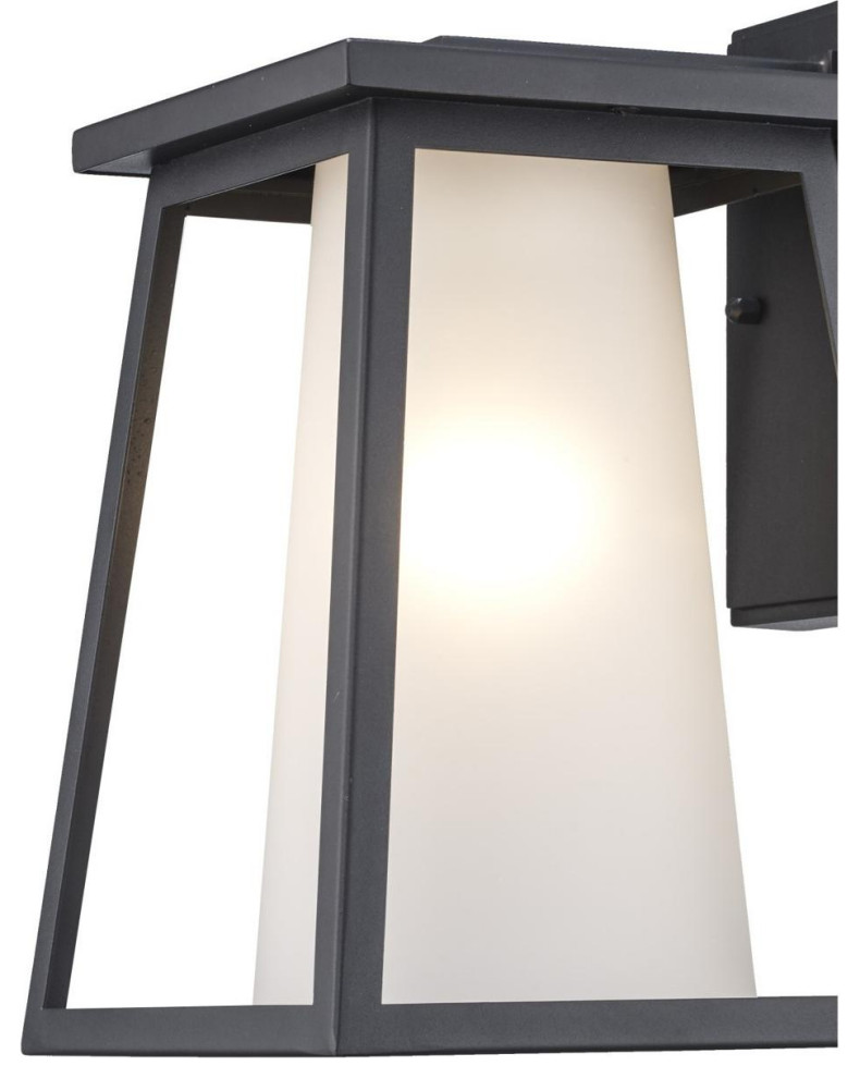 Kingsbury 1 Light Outdoor Wall Light  Black   Transitional   Outdoor Wall Lights And Sconces   by Lighting New York  Houzz