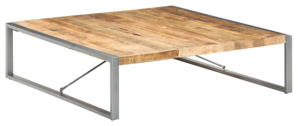 vidaXL Rough Mango Wood Coffee Table 70.9 quotx35.4 quotSide Couch Tea Accent Table   Industrial   Coffee Tables   by vidaXL LLC  Houzz