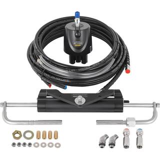 VEVOR 150HP Hydraulic Outboard Steering Kit with two lengths of 20 ft. hose Boat Marine System XWYYFXB150HPZXBTJV0