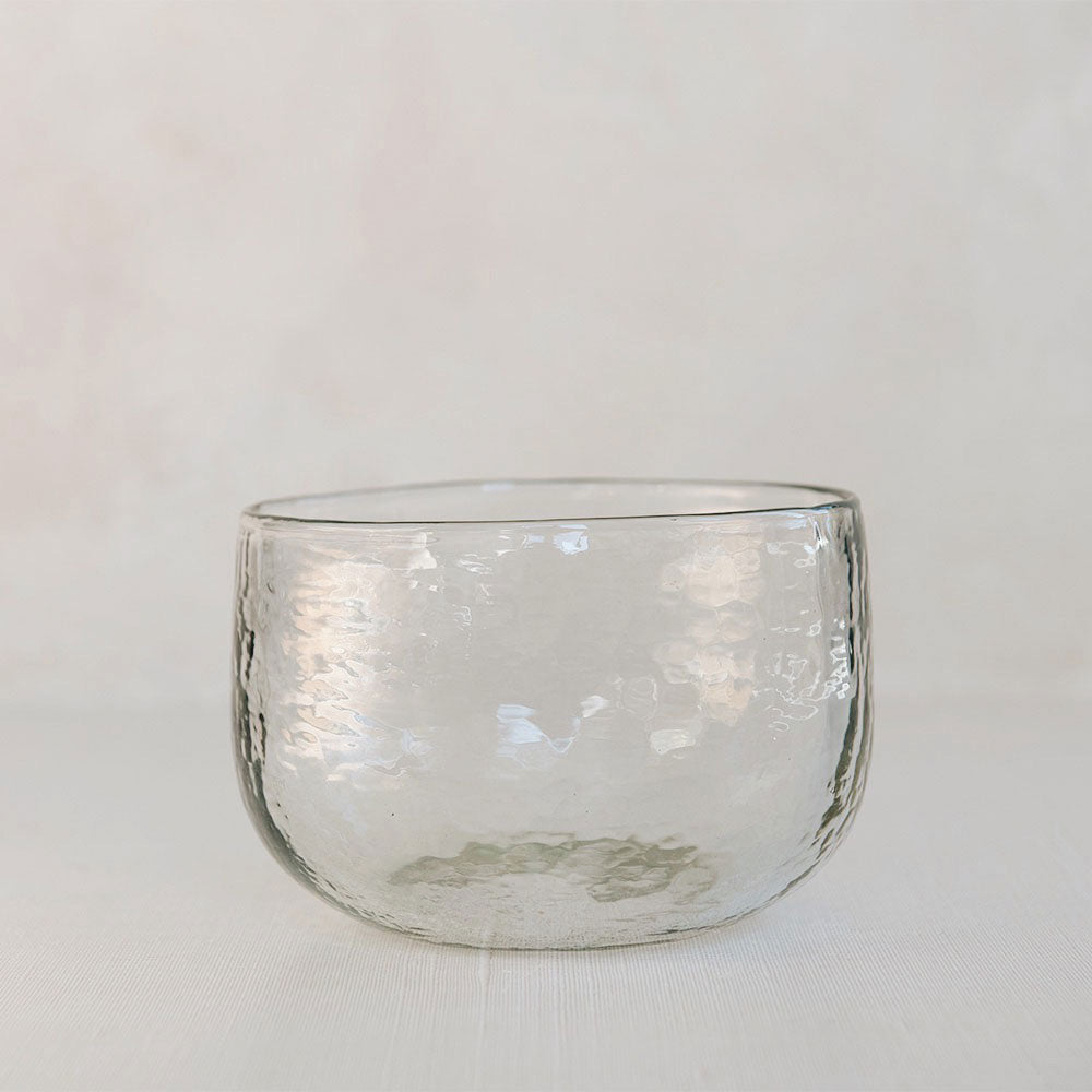 Dimpled Glass Bowl