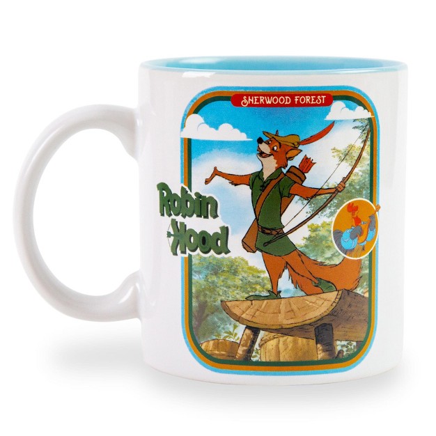 Silver Buffalo Disney Robin Hood Sherwood Forest Ceramic Coffee Mug Holds 20 Ounces