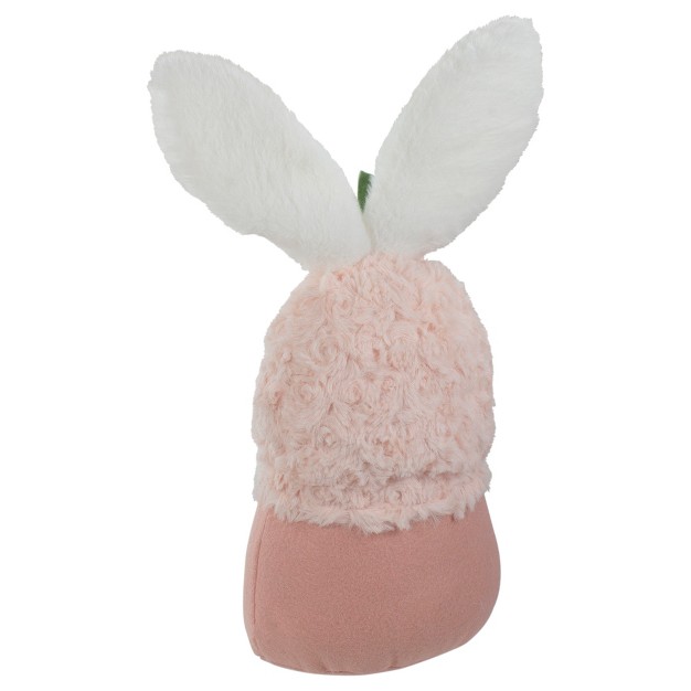 Pink And White Easter And Spring Gnome Head With Bunny Ears