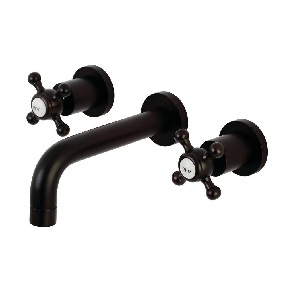 Kingston Brass Metropolitan 2-Handle Wall-Mount Bathroom Faucets in Oil Rubbed Bronze HKS8125BX