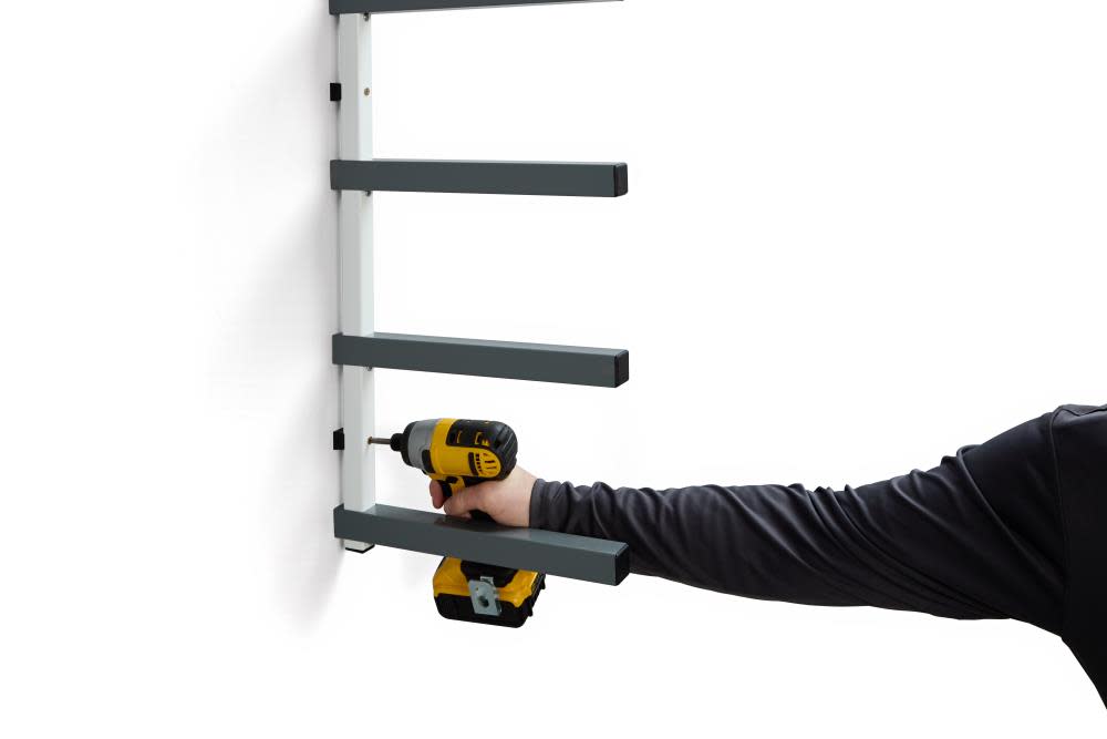 Bora Wall Mounted Storage Rack 6 Level Gray/White ;