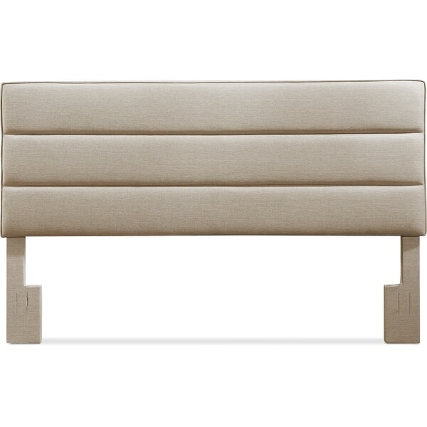 Serta Palisades Upholstered Headboard， King Size， Soft Beige - - 21827962