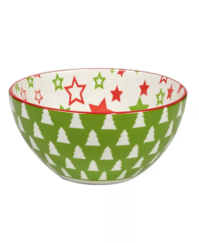 Certified International Holiday Fun 30 oz All Purpose Bowls Set of 6 Service for 6