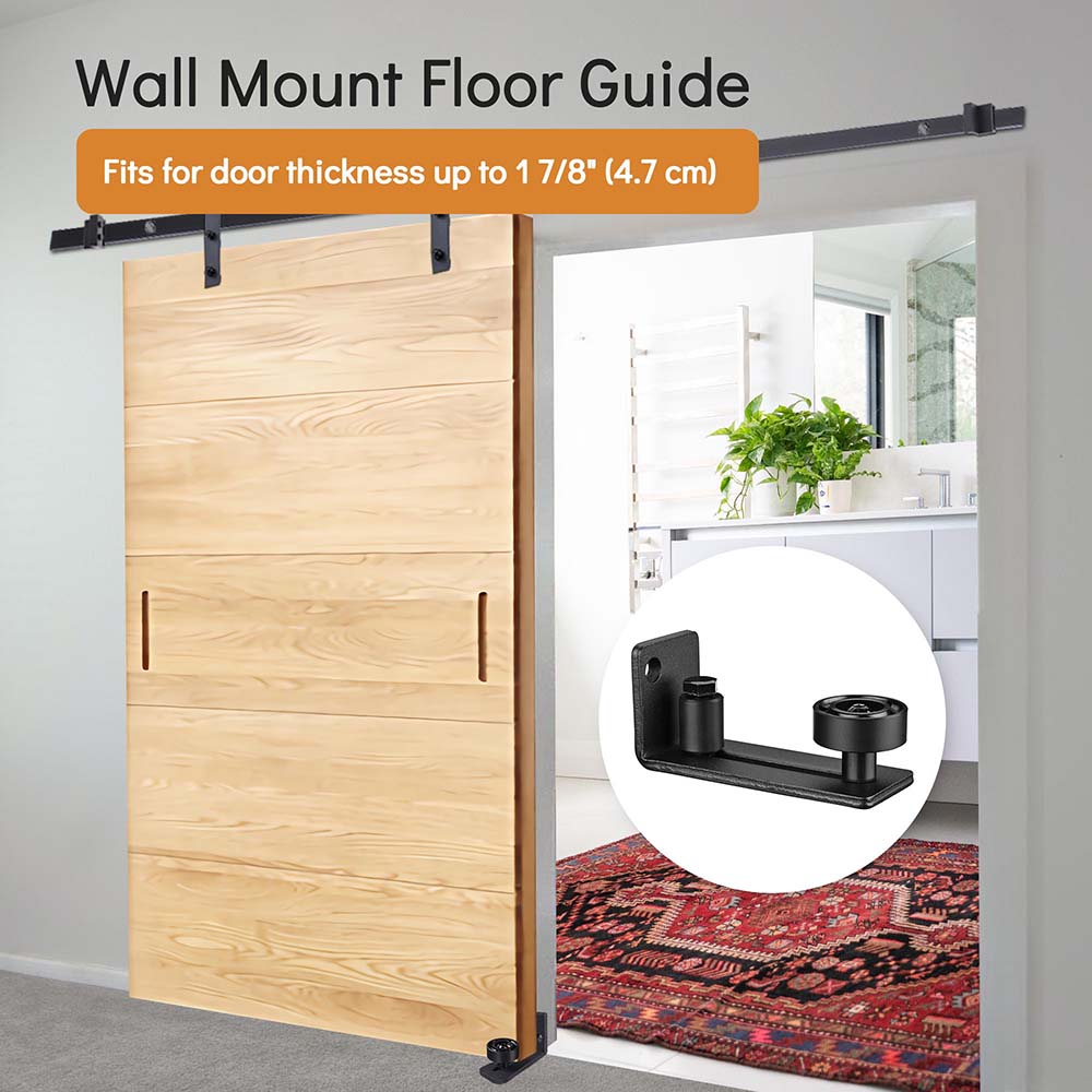 Yescom Adjustable Wall-Mounted Floor Guide Roller for Sliding Barn Door