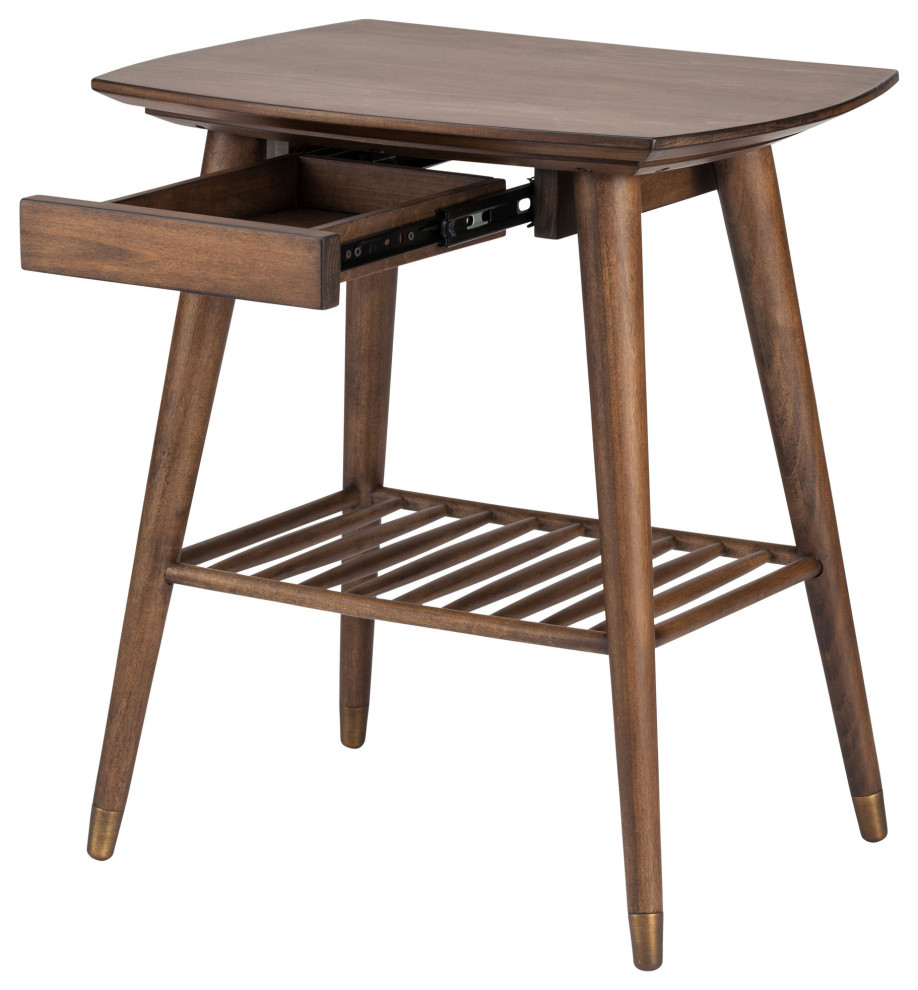 Ari Walnut Wood Side Table  HGST108   Midcentury   Side Tables And End Tables   by Timeout PRO  Houzz