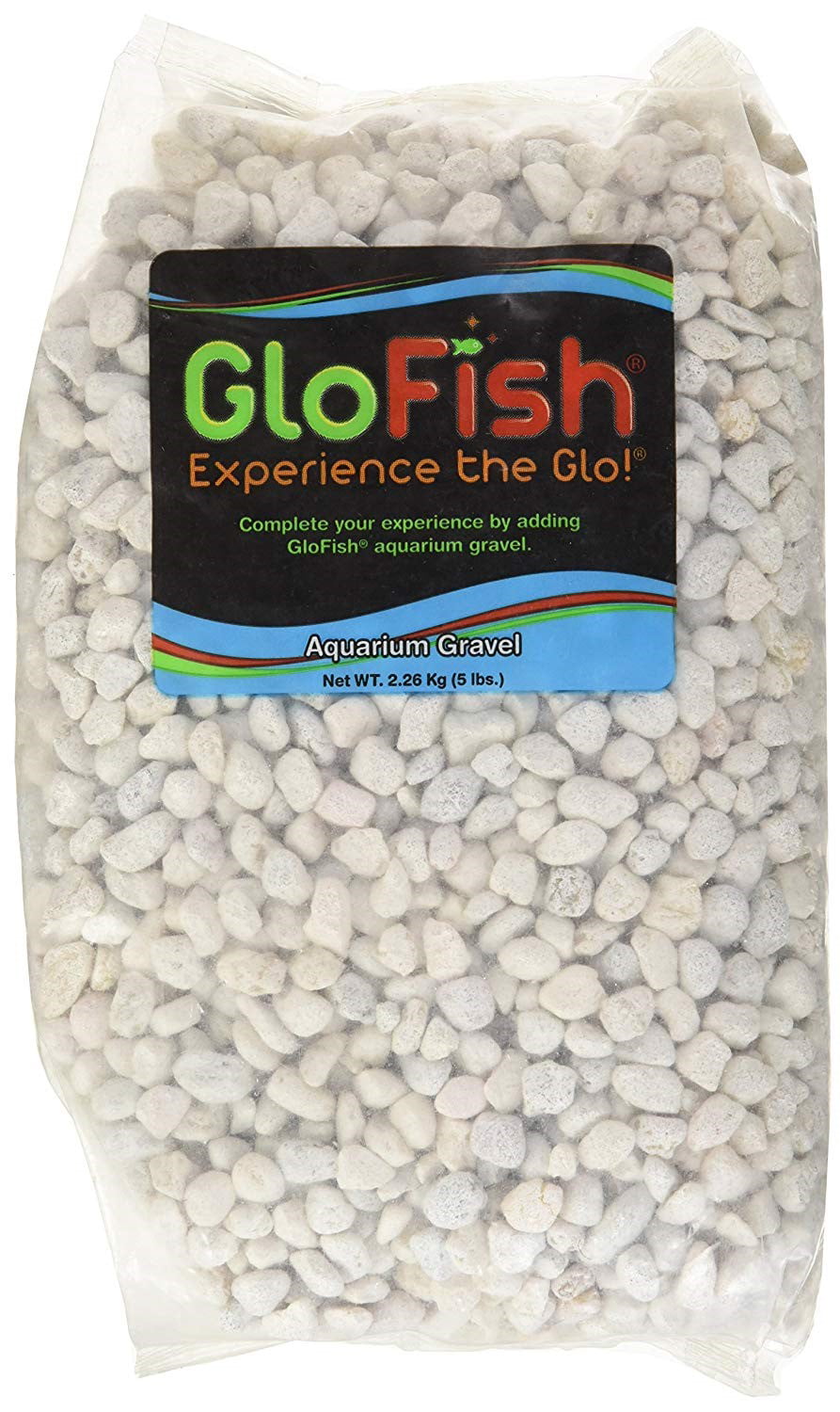 GloFish Aquarium Gravel 5 Pounds， White， Complements GloFish Tanks