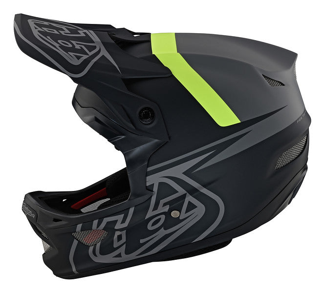 Troy Lee Designs D3 Fiberlite Full Face Helmet - Slant - Gray