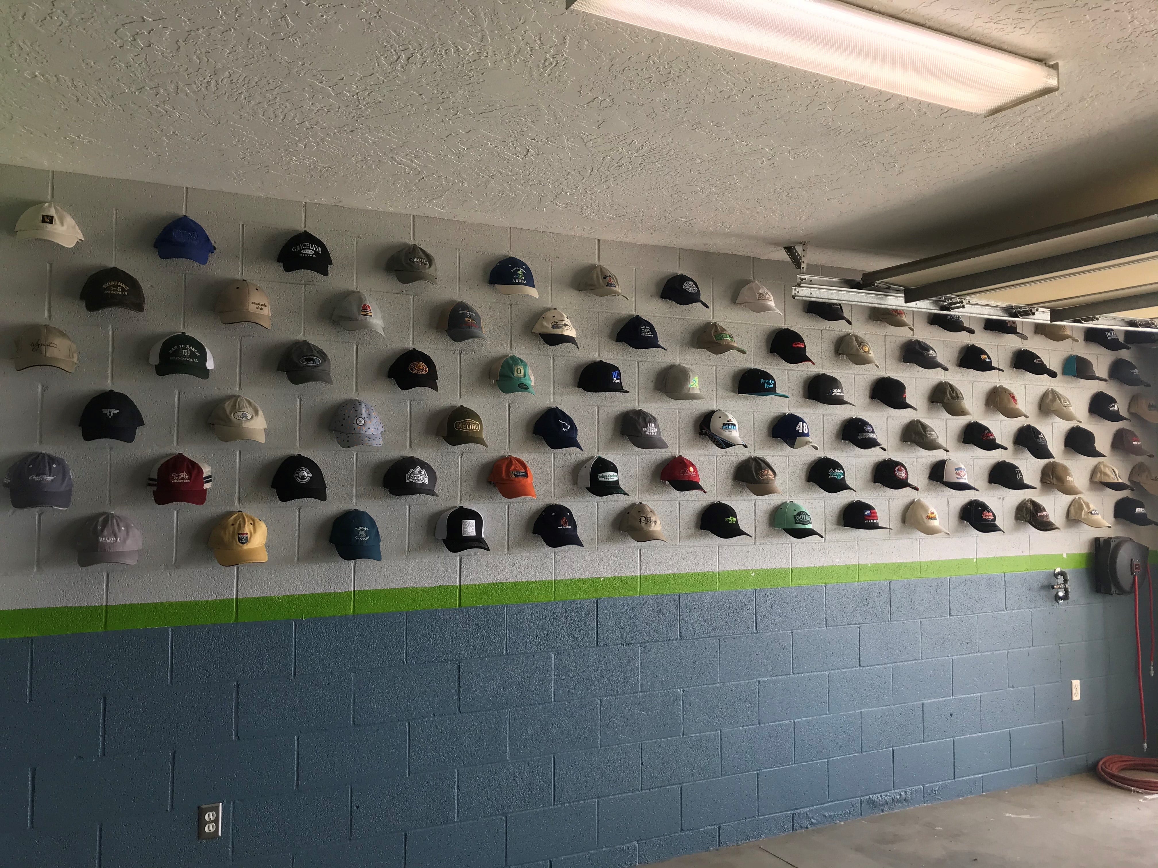 CAP CAPERS - The Ultimate Display For Baseball Caps - ROOKIE Starter Set ( 6 Pcs.) Ballcap Display; Rack for Caps; Wall Mounted Hat Rack; Baseball Cap Storage and Organization; Great for Cap Collectors