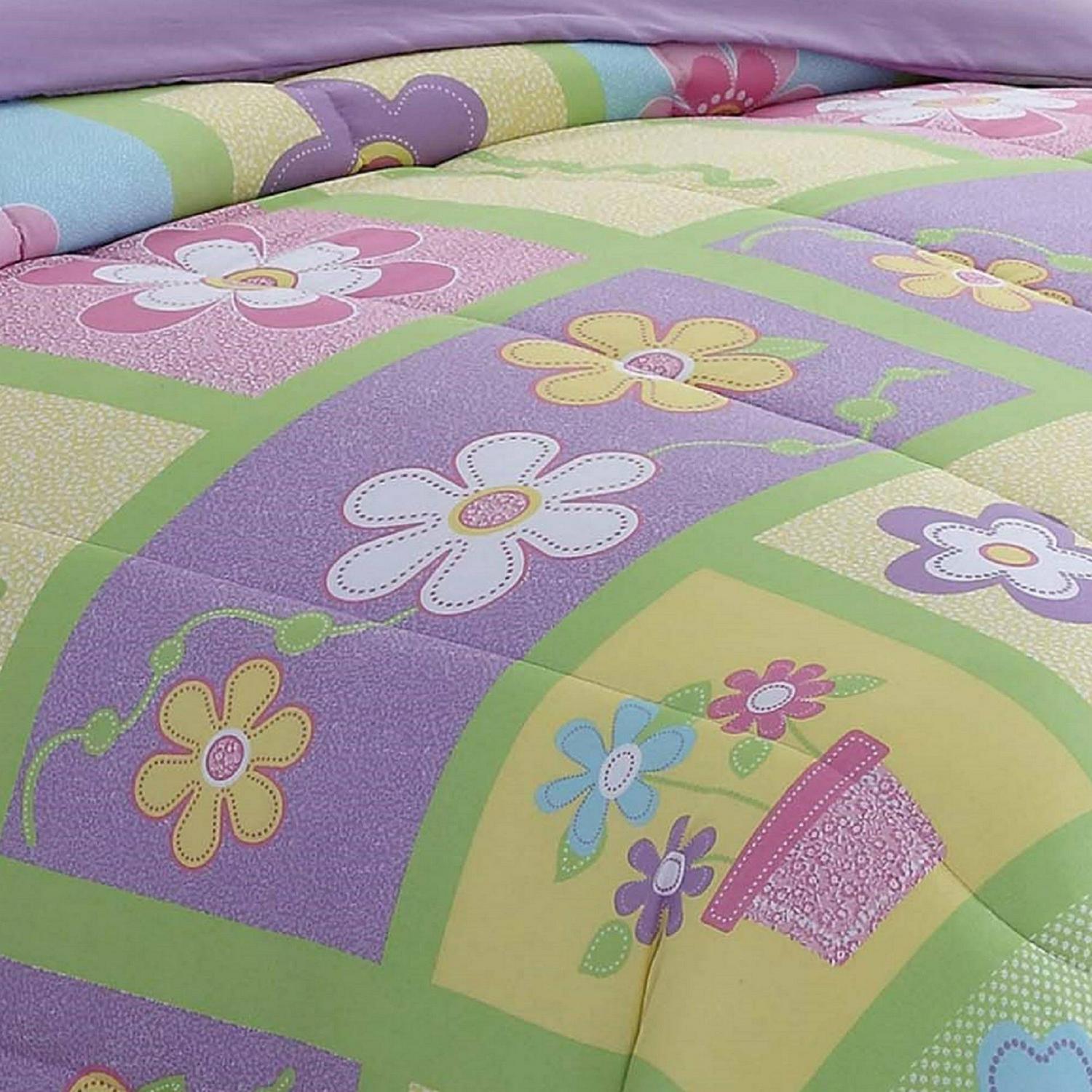 Kids Sweet Flowers Comforter Set