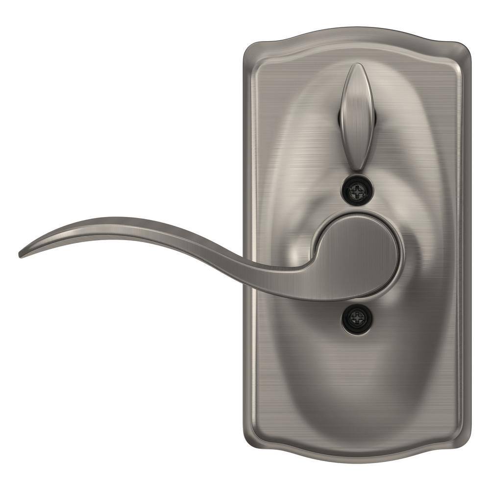 Schlage Camelot Satin Nickel Electronic Keypad Door Lock with Accent Handle and Flex Lock FE595 V CAM 619 ACC