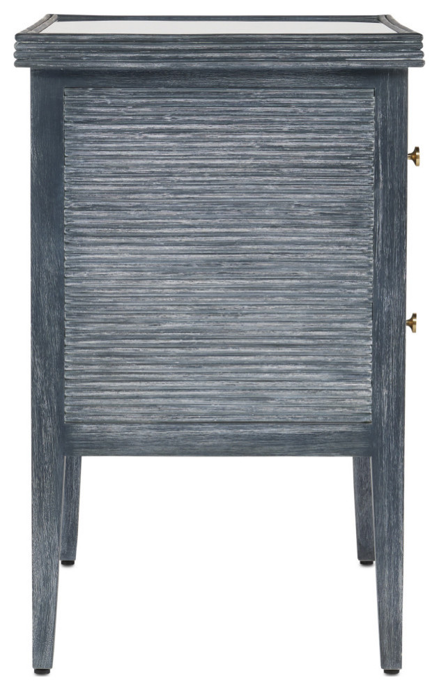 Santos Vintage Navy Chest   Farmhouse   Accent Chests And Cabinets   by Currey  ampCompany  Inc.  Houzz