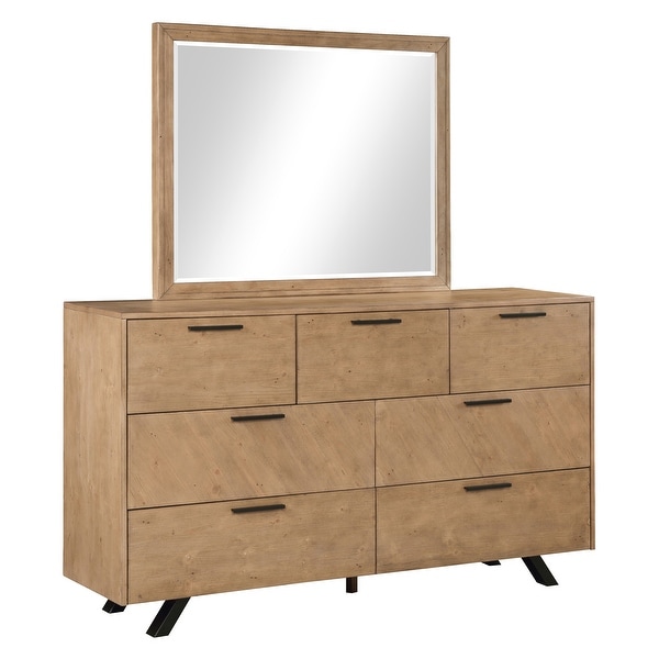 Justine Light Honey Brown and Grey 5-piece Bedroom Set - - 36964687