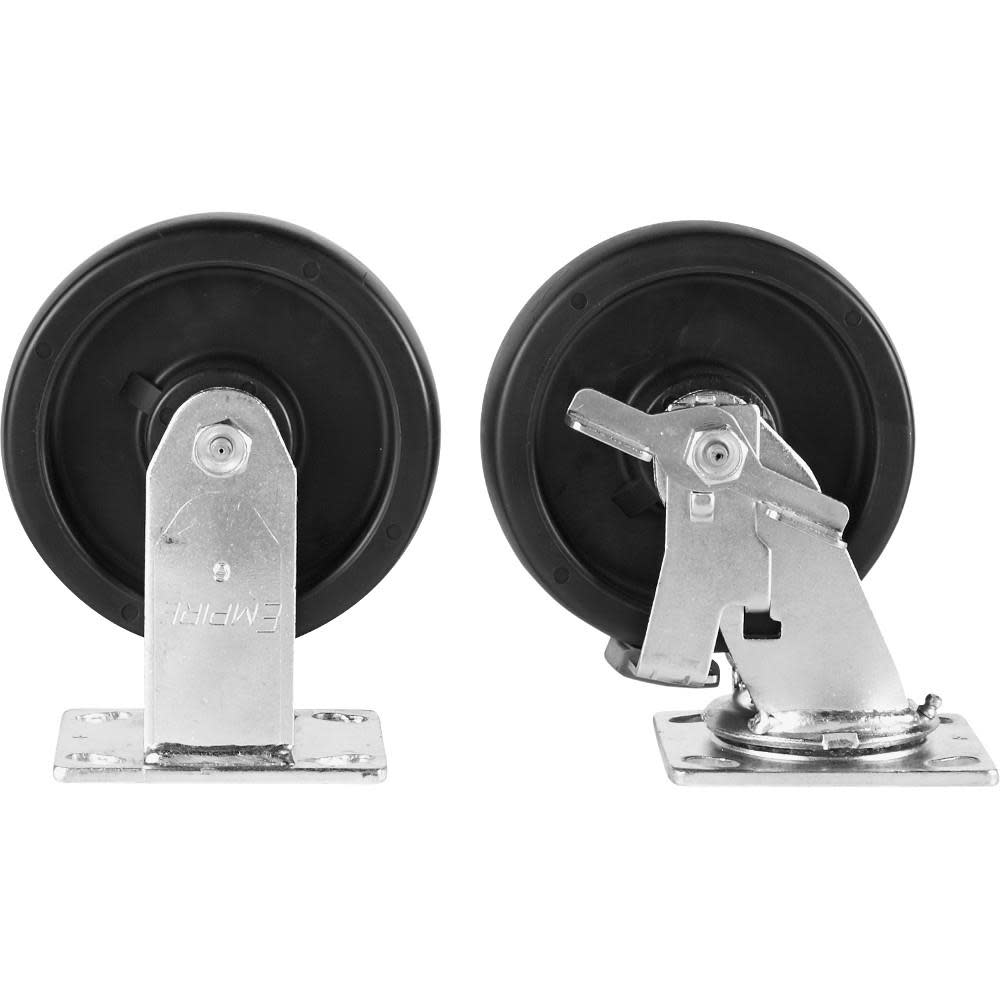 6 Caster Set with Brakes (4pc) ;