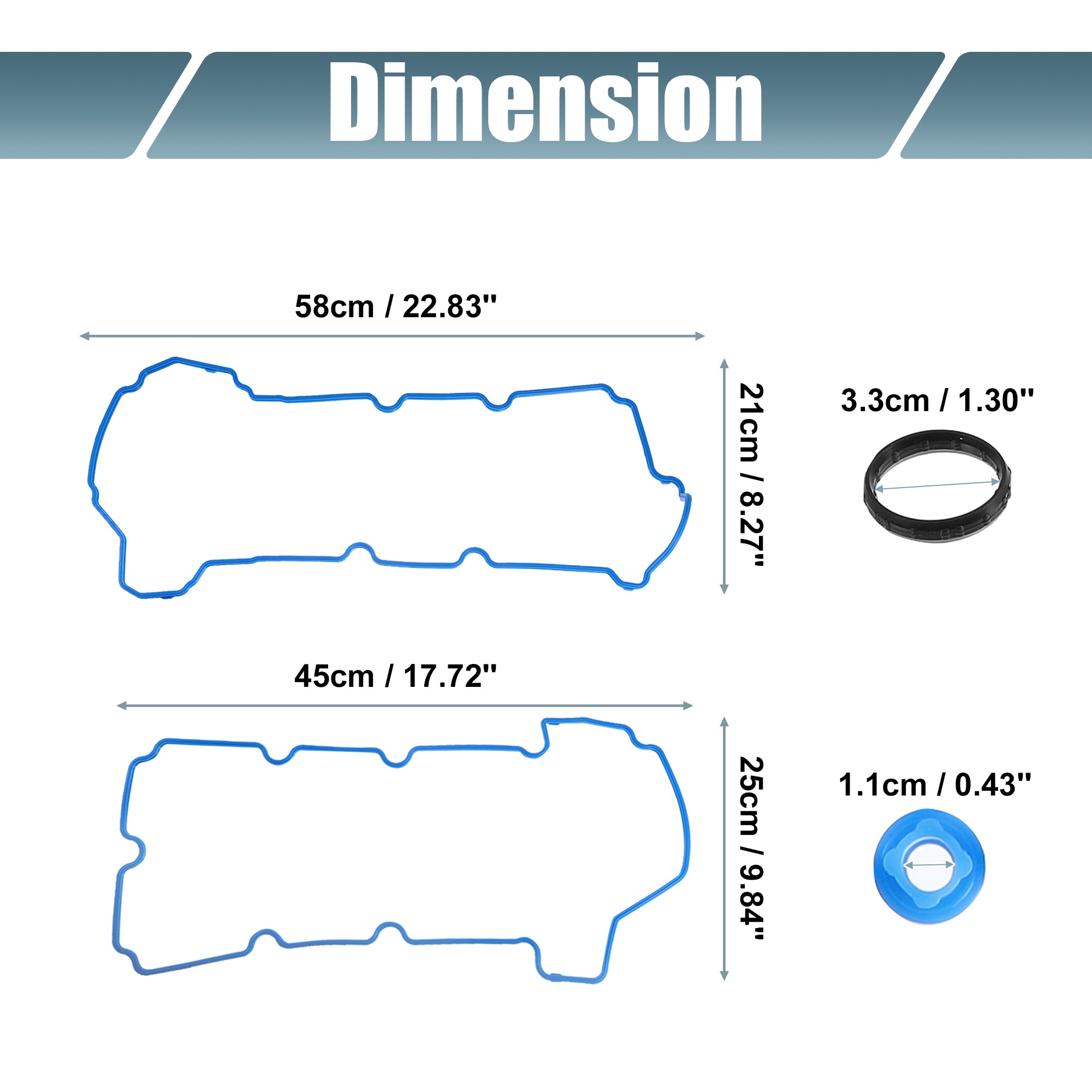 Valve Cover Gasket Set Replacement for Ford Escape 3.0L 183CID V6 DOHC 2006-2008