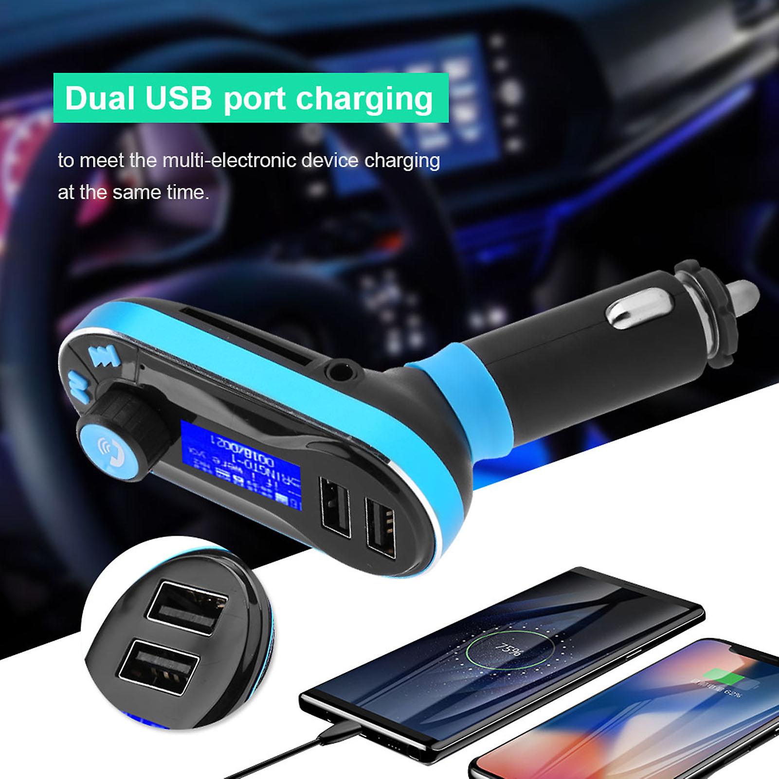 Wireless Car Dual Usb Port Bluetooth Mp3 Fm Transmitter Radio Car Kit