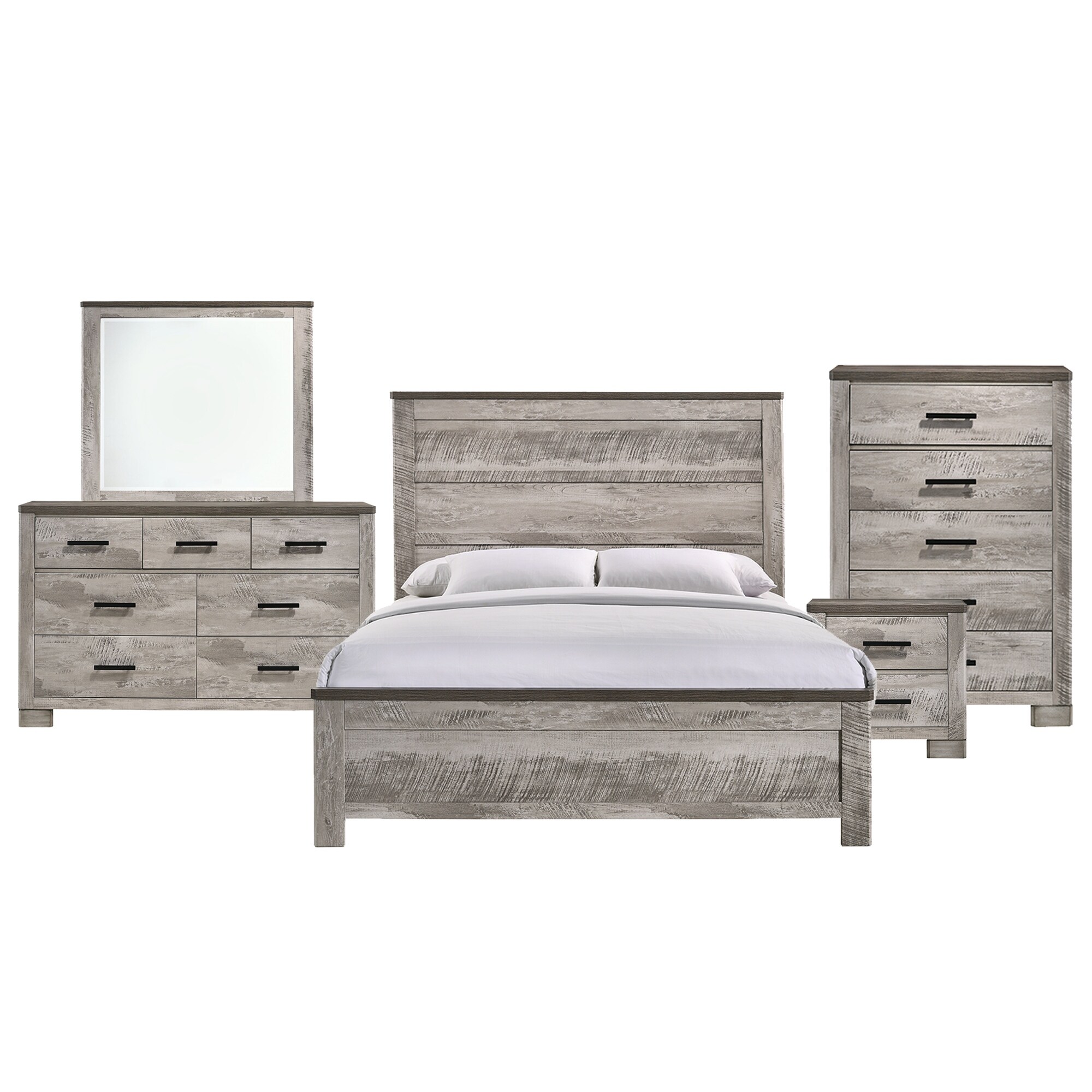 Picket House Furnishings Adam Panel 5PC Bedroom Set - - 31119394